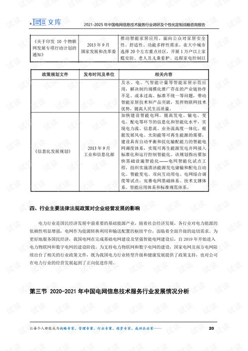 2021-2025年中國電網信息技術服務行業深度調研與個性化定制戰略咨詢報告